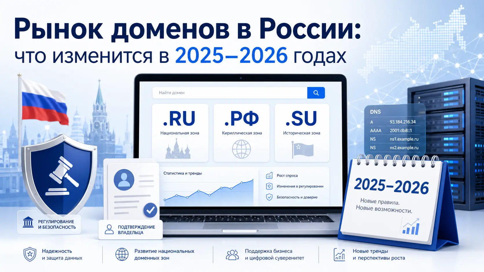 изменения на рынке доменов России в 2025 - 2026 годах