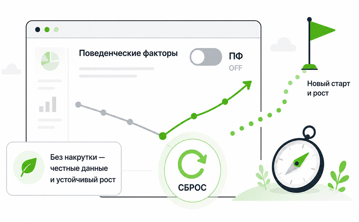 Отключение накрутки поведенческих факторов
