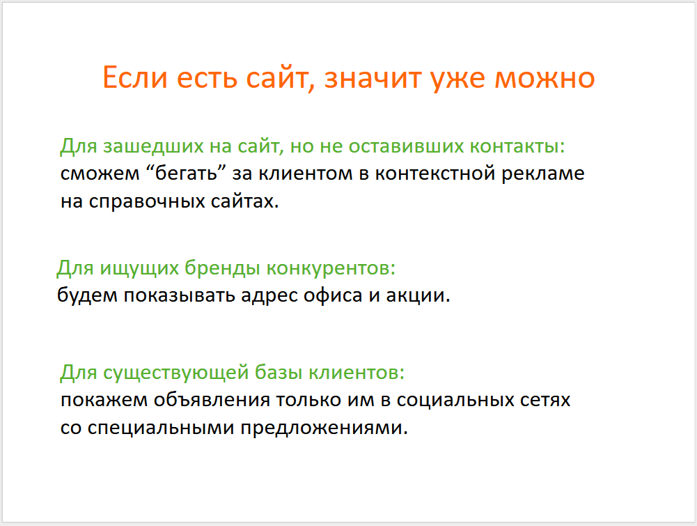 Что делаем для привлечения клиентов